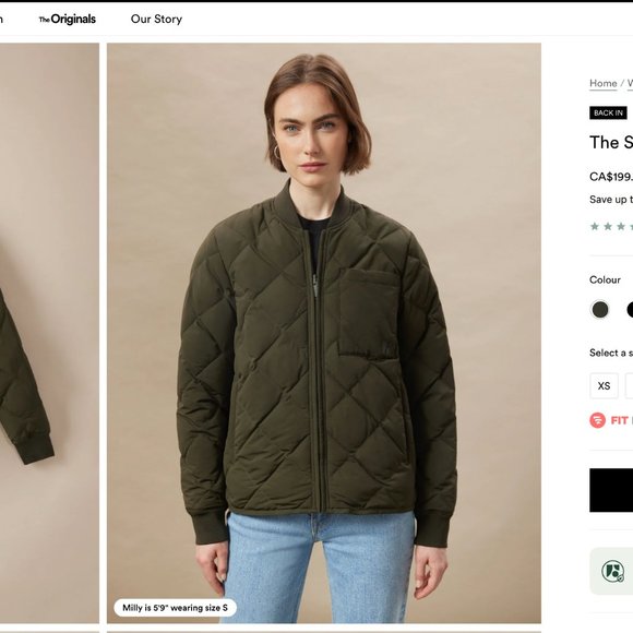 Frank And Oak Skyline Reversible Bomber in Rosin, size small - Picture 11 of 14